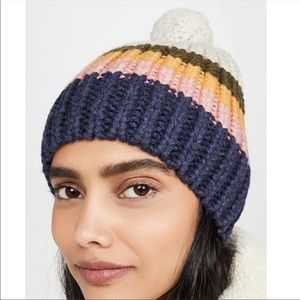 MADEWELL Striped Pom Pom Beanie